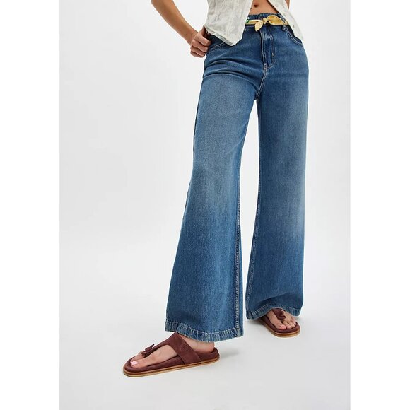 FREE PEOPLE Mika Footbed Sandals / Cherry Cola Suede - Picture 3 of 12